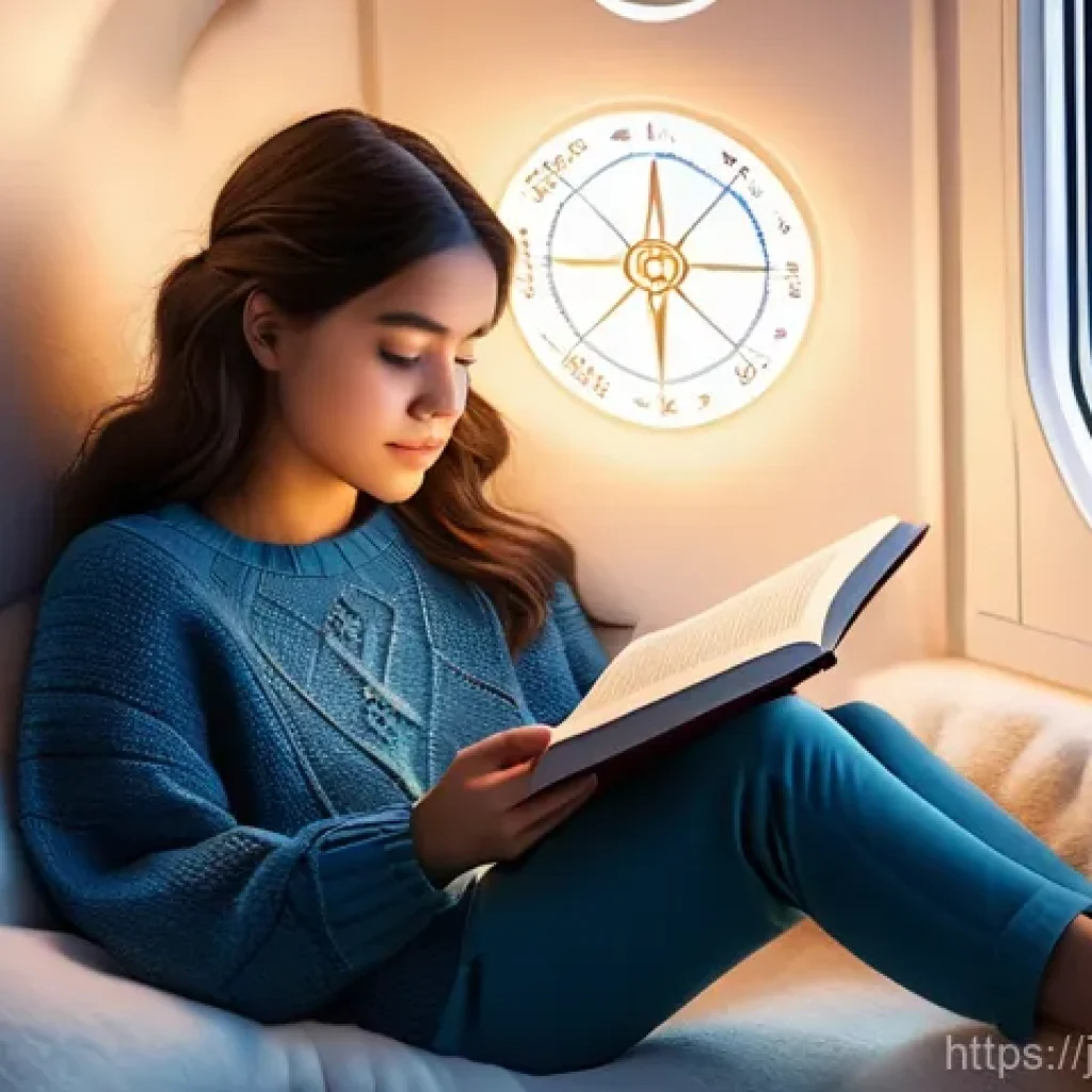 별자리와 명상법 - **Prompt: Celestial Self-Discovery in a Cozy Nook**
A young adult, with an ethereal and serene e...